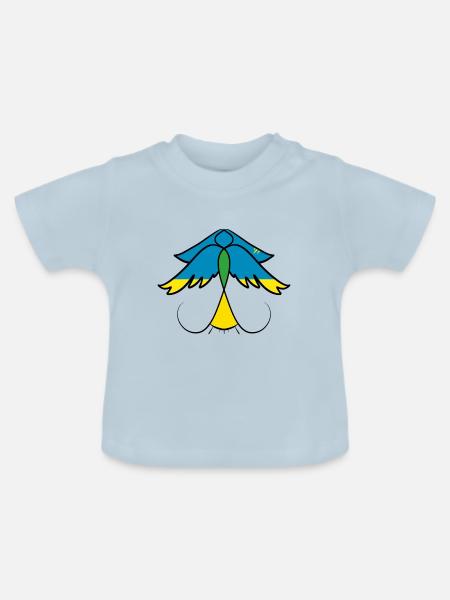 Engel der Vergebung - Baby Bio-T-Shirt mit Rundhals - Hellblau