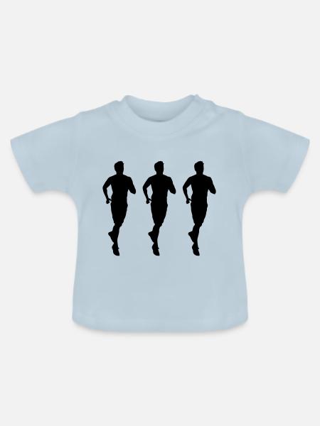 jogging 3 - Baby Bio-T-Shirt mit Rundhals - Hellblau