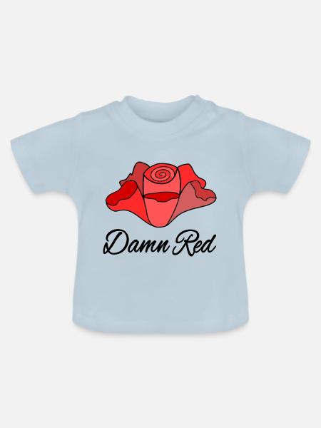Damn Red - Baby Bio-T-Shirt mit Rundhals - Hellblau