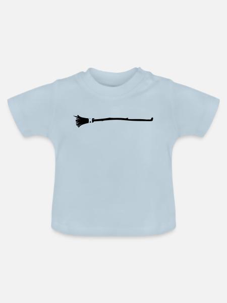 Besen ganz - Baby Bio-T-Shirt mit Rundhals - Hellblau