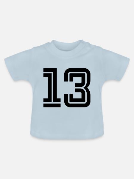 13f - Baby Bio-T-Shirt mit Rundhals - Hellblau
