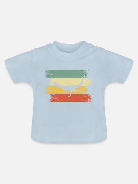 Dino - Baby Bio-T-Shirt mit Rundhals - Hellblau