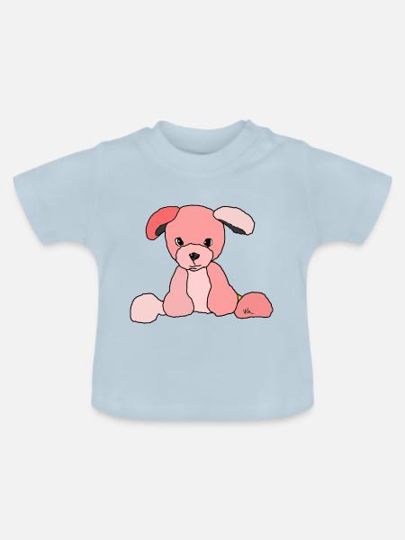 Hund Comic - Baby Bio-T-Shirt mit Rundhals - Hellblau