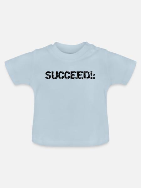 SUCCEED!: - Baby Bio-T-Shirt mit Rundhals - Hellblau
