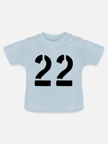 22 - Baby Bio-T-Shirt mit Rundhals - Hellblau