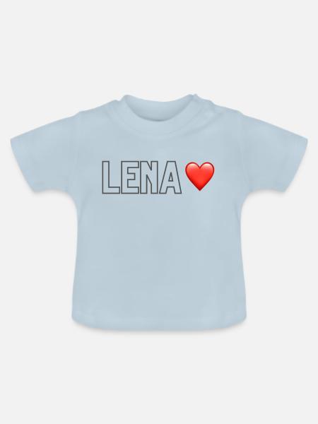 Lena Lover Edition - Baby Bio-T-Shirt mit Rundhals - Hellblau