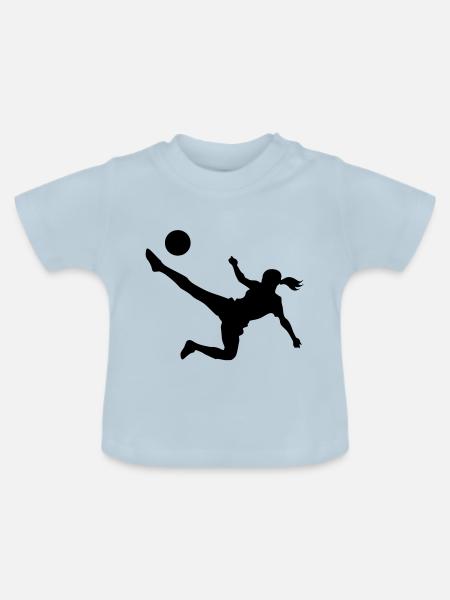 Soccer female de - Baby Bio-T-Shirt mit Rundhals - Hellblau