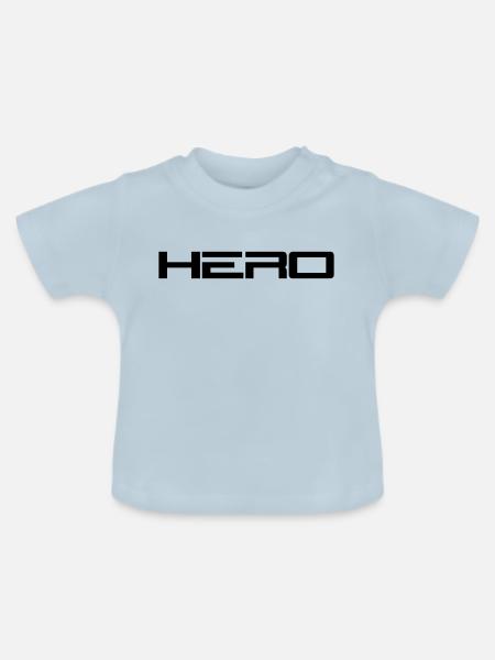 Hero Logo - Baby Bio-T-Shirt mit Rundhals - Hellblau