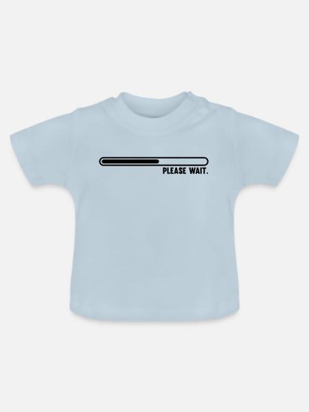 _loading_f1 - Baby Bio-T-Shirt mit Rundhals - Hellblau