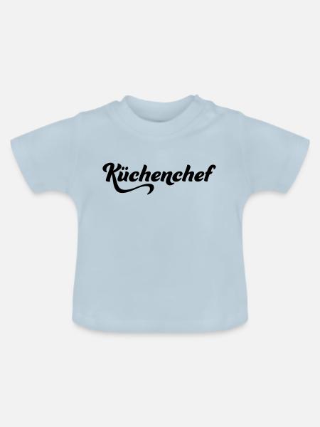 Koch - Baby Bio-T-Shirt mit Rundhals - Hellblau