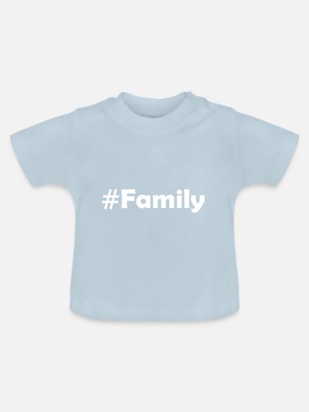#Family - Baby Bio-T-Shirt mit Rundhals - Hellblau