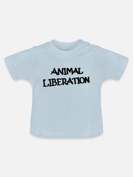 Animal Liberation - Baby Bio-T-Shirt mit Rundhals - Hellblau
