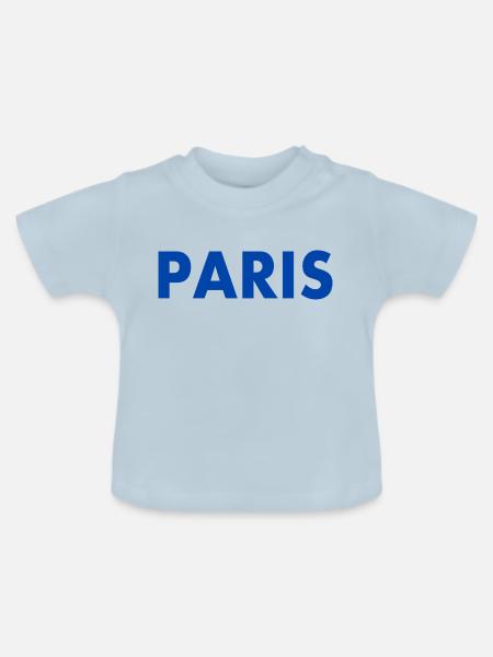 Paris - Baby Bio-T-Shirt mit Rundhals - Hellblau