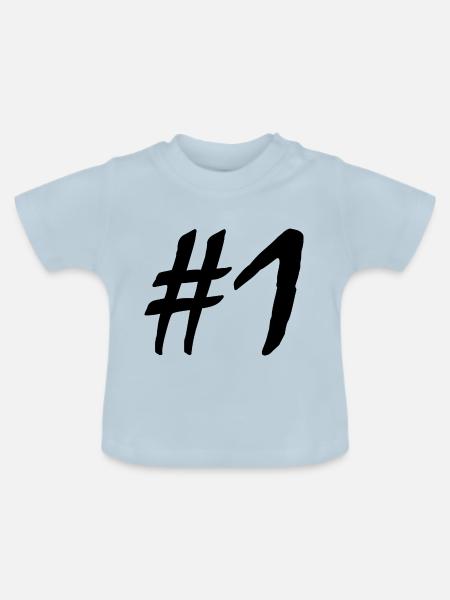 #1 - Baby Bio-T-Shirt mit Rundhals - Hellblau