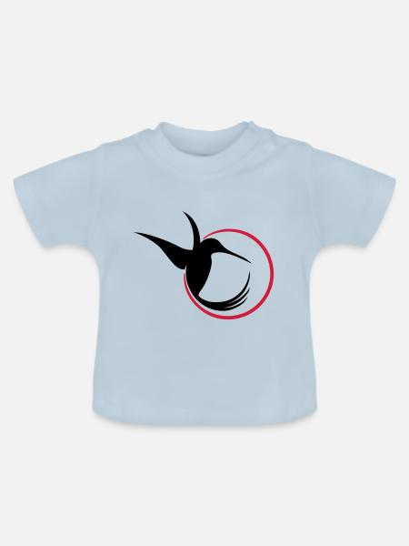 Kolibri - Baby Bio-T-Shirt mit Rundhals - Hellblau
