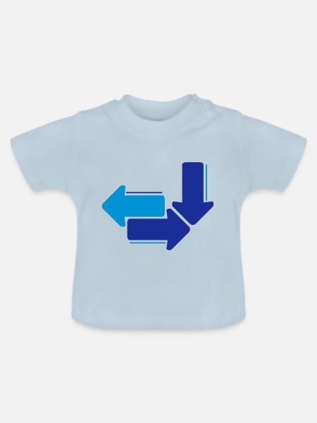 Pfeile - Baby Bio-T-Shirt mit Rundhals - Hellblau
