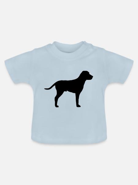 Hund - Baby Bio-T-Shirt mit Rundhals - Hellblau