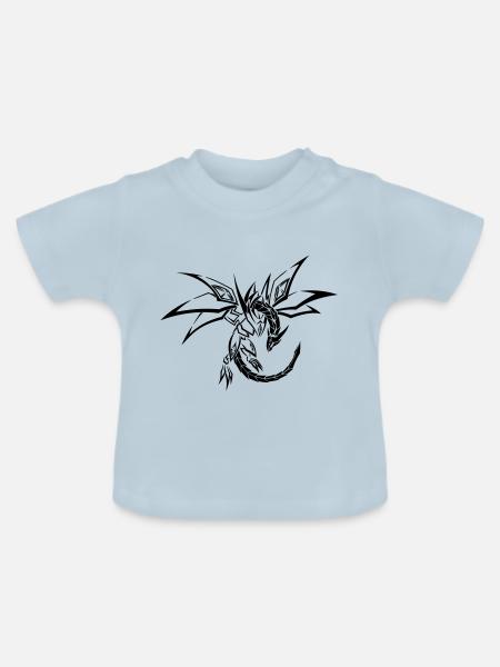 Dragontribal - Baby Bio-T-Shirt mit Rundhals - Hellblau