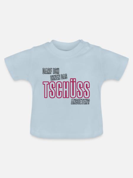 Tschüss anbieten - Baby Bio-T-Shirt mit Rundhals - Hellblau