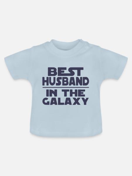 Ehemann - Baby Bio-T-Shirt mit Rundhals - Hellblau