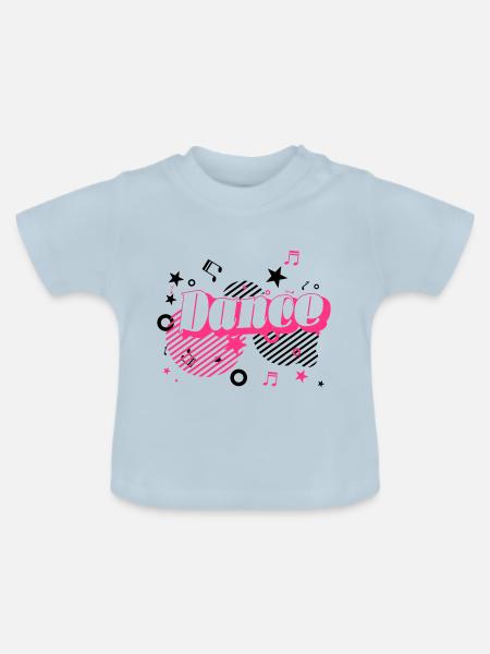 dance crazy - Baby Bio-T-Shirt mit Rundhals - Hellblau