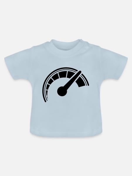 Rennen - Baby Bio-T-Shirt mit Rundhals - Hellblau