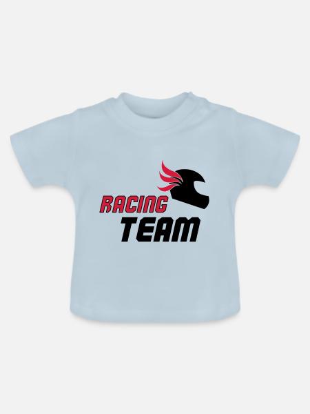 racing_team_02 - Baby Bio-T-Shirt mit Rundhals - Hellblau