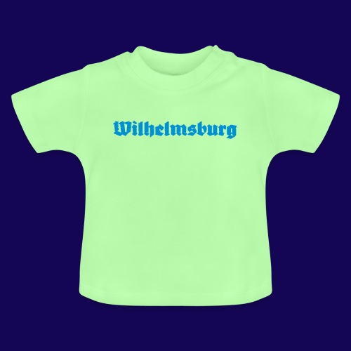 Wilhelmsburg Fraktur-Typo: Die Hamburger Elbinsel! - Baby Bio-T-Shirt mit Rundhals