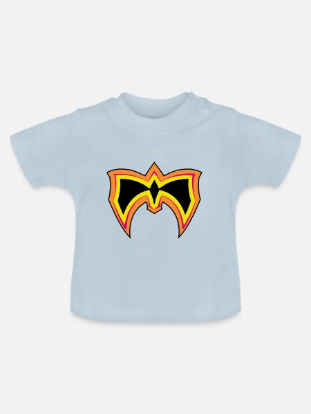 Wrestling 80s - Baby Bio-T-Shirt mit Rundhals - Hellblau