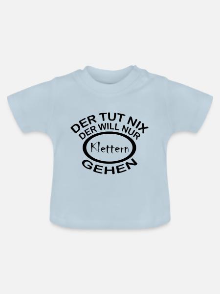 climbing - Baby Bio-T-Shirt mit Rundhals - Hellblau