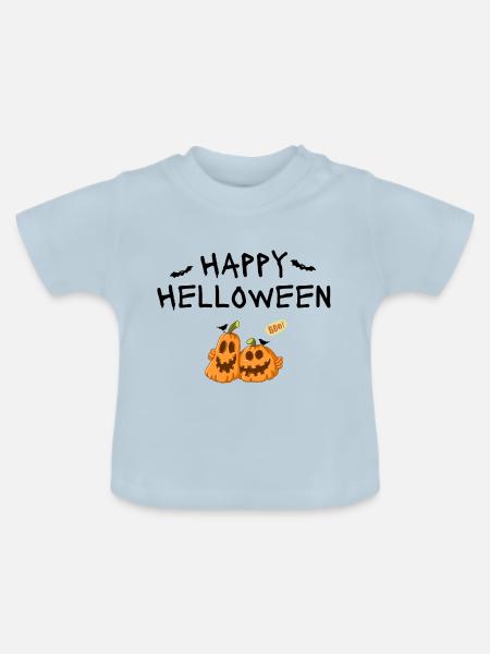 Helloween - Baby Bio-T-Shirt mit Rundhals - Hellblau