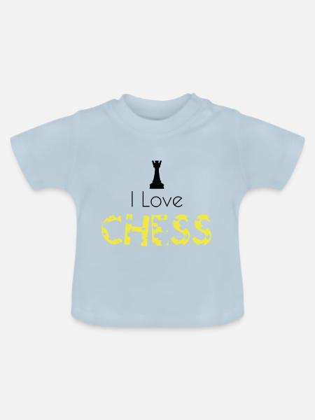 Schach - Baby Bio-T-Shirt mit Rundhals - Hellblau