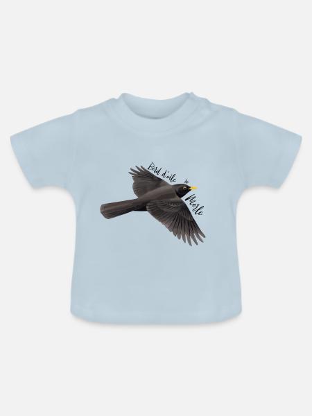Flügelrand der Amsel - Baby Bio-T-Shirt mit Rundhals - Hellblau