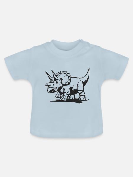 Triceratops - Baby Bio-T-Shirt mit Rundhals - Hellblau