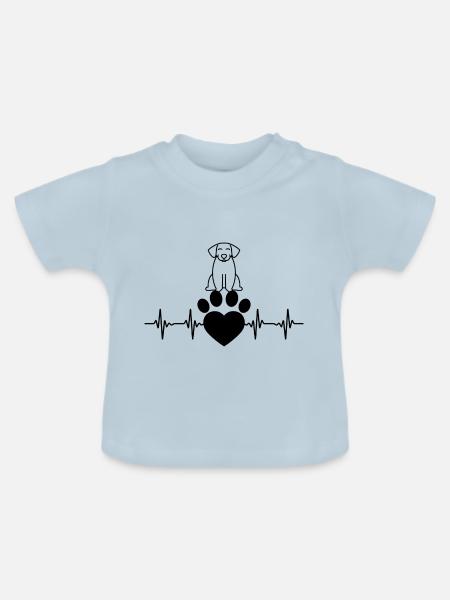 haustier liebe - Baby Bio-T-Shirt mit Rundhals - Hellblau