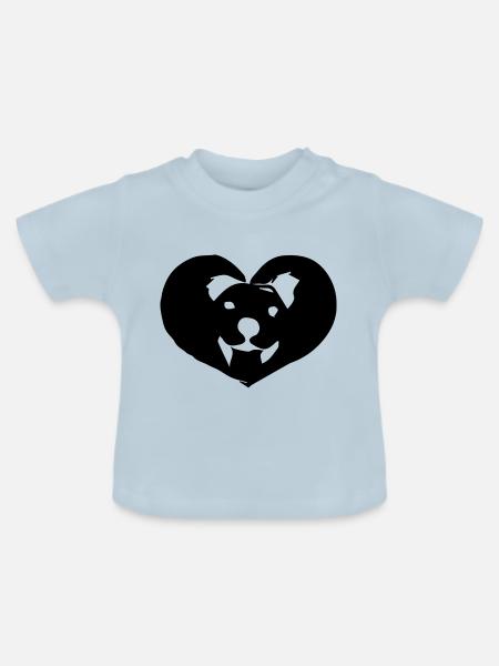 Hund Dog - Baby Bio-T-Shirt mit Rundhals - Hellblau