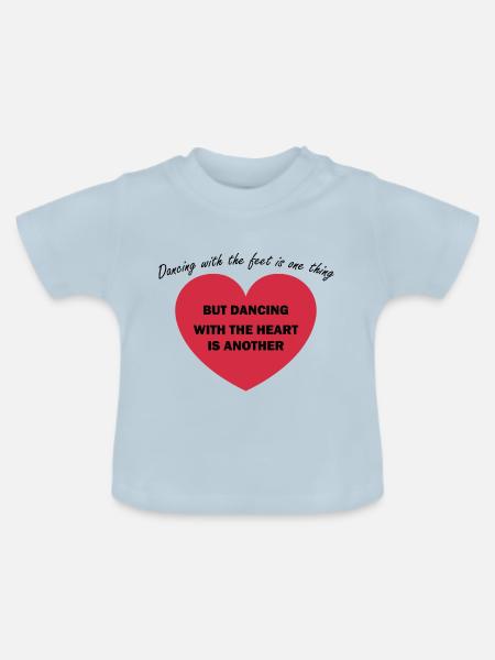 Dancing Dance Music - Baby Bio-T-Shirt mit Rundhals - Hellblau