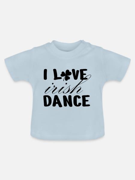 Dancing Dance Music - Baby Bio-T-Shirt mit Rundhals - Hellblau