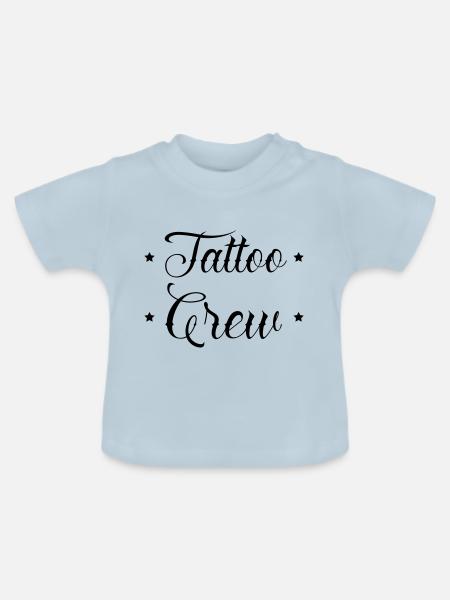 tattoo crew - Baby Bio-T-Shirt mit Rundhals - Hellblau