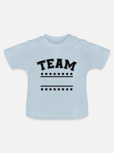 team - Baby Bio-T-Shirt mit Rundhals - Hellblau