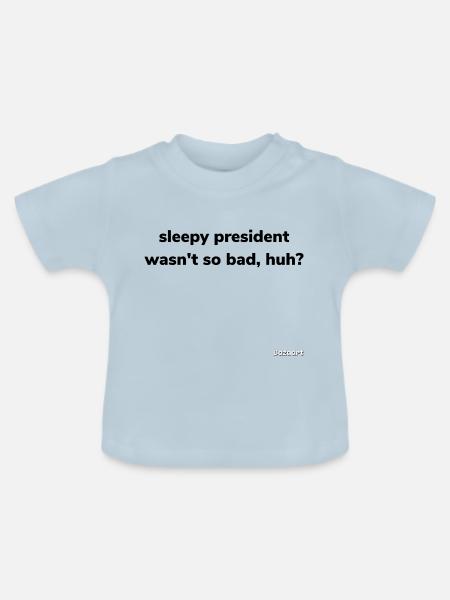Schläfriges Schwarz 843 - Baby Bio-T-Shirt mit Rundhals - Hellblau