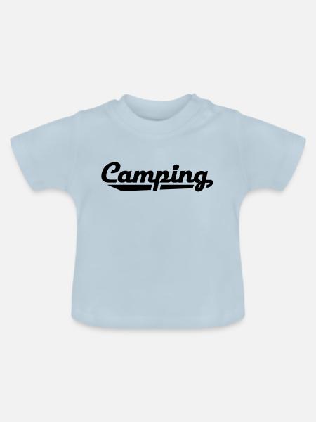 CAMPING - Baby Bio-T-Shirt mit Rundhals - Hellblau