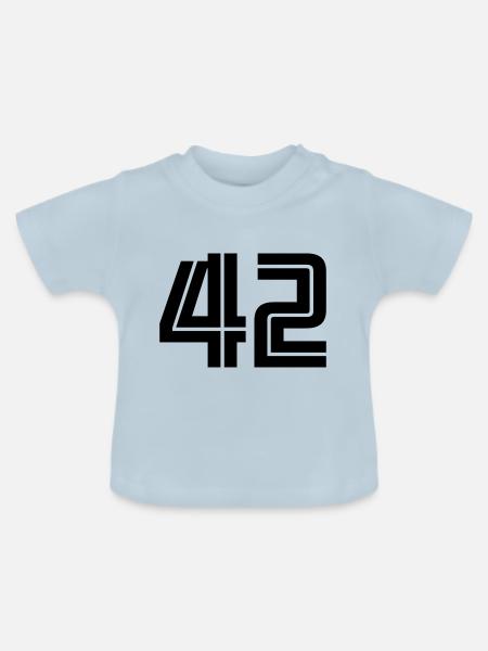 42 - Baby Bio-T-Shirt mit Rundhals - Hellblau