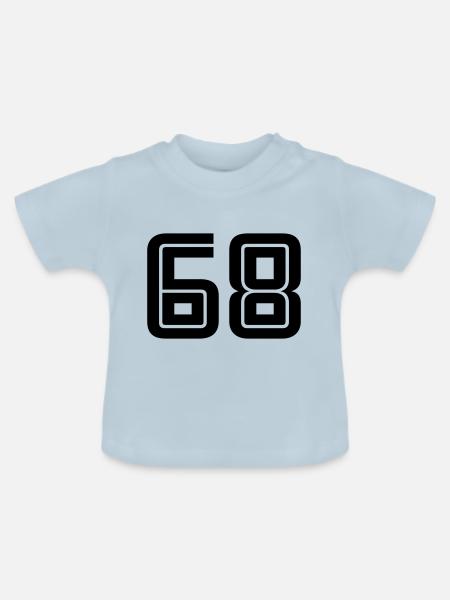68 - Baby Bio-T-Shirt mit Rundhals - Hellblau
