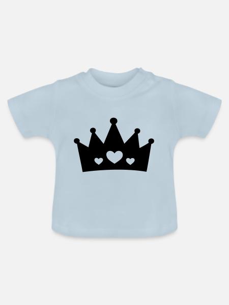Krone (crown) 05.2 - Baby Bio-T-Shirt mit Rundhals - Hellblau