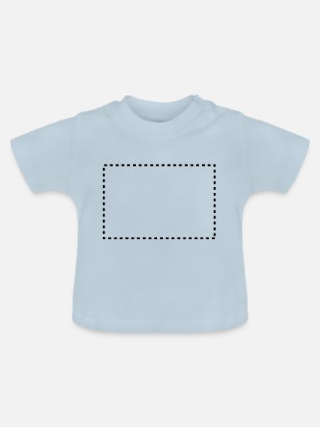 dashed_square_1c - Baby Bio-T-Shirt mit Rundhals - Hellblau