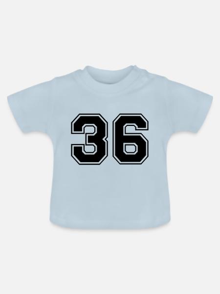 36 - Baby Bio-T-Shirt mit Rundhals - Hellblau