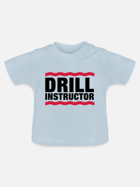 drill_instructor__f2 - Baby Bio-T-Shirt mit Rundhals - Hellblau