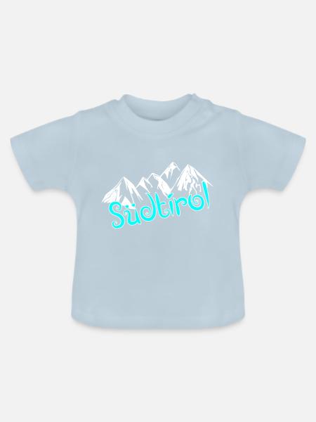 Südtirol - Baby Bio-T-Shirt mit Rundhals - Hellblau