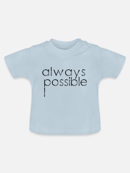 Always Possible - Baby Bio-T-Shirt mit Rundhals - Hellblau